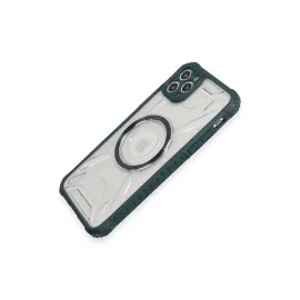 Newface Iphone 11 Pro Max Kılıf Prag Magneticsafe Kapak - Koyu Yeşil