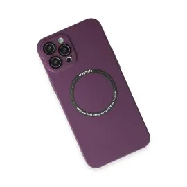 Newface Iphone 12 Pro Kılıf Jack Magneticsafe Lens Silikon - Mürdüm