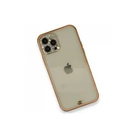 Newface Iphone 12 Pro Kılıf Liva Taşlı Silikon - Pembe