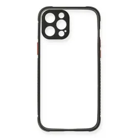 Newface Iphone 12 Pro Kılıf Miami Şeffaf Silikon - Siyah