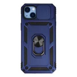 Newface Iphone 14 Plus Kılıf Pars Lens Yüzüklü Silikon - Lacivert