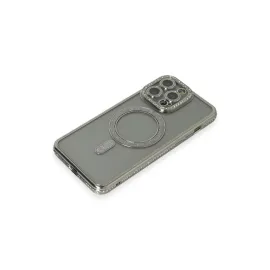 Newface Iphone 15 Pro Kılıf Joke Simli Magneticsafe Kılıf - Gri