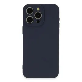 Newface Iphone 15 Pro Max Kılıf Nano Içi Kadife Silikon - Lacivert