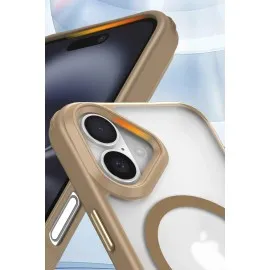 Newface iPhone 16 Plus Kılıf Enka Magsafe Silikon Kılıf - Şeffaf
