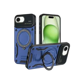 Newface Iphone 16E Kılıf Joy Lens Standlı Kapak - Lacivert