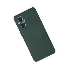 Newface Oppo Reno 7 Lite Kılıf Nano Içi Kadife Silikon - Koyu Yeşil