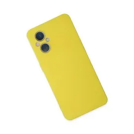 Newface Oppo Reno 7 Lite Kılıf Nano Içi Kadife Silikon - Sarı