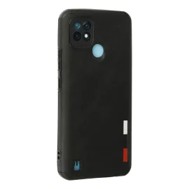Newface Realme C21 Kılıf Loop Deri Silikon - Siyah