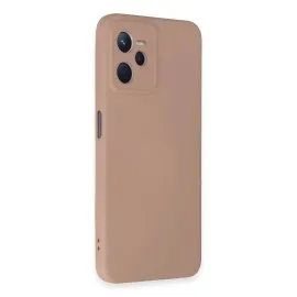 Newface Realme C35 Kılıf Nano Içi Kadife Silikon - Pudra
