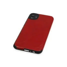 Newface Samsung Galaxy A04E Kılıf Loop Deri Silikon - Kırmızı