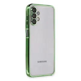 Newface Samsung Galaxy A04S Kılıf Razer Lensli Silikon - Yeşil