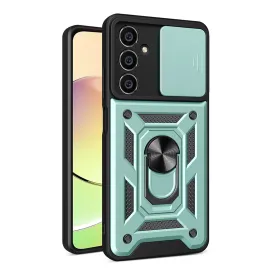Newface Samsung Galaxy A05 Kılıf Pars Lens Yüzüklü Silikon - Yeşil