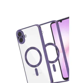 Newface Samsung Galaxy A07 Kross Magneticsafe Kapak - Mor