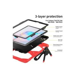 Newface Samsung Galaxy T500 Tab A7 10.4 Kılıf Griffin Tablet Kapak - Kırmızı