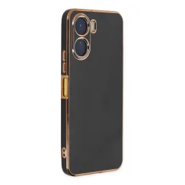 Newface Vivo Y16 Kılıf Volet Silikon - Siyah