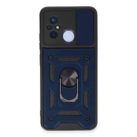 Newface Xiaomi Redmi 12C Kılıf Pars Lens Yüzüklü Silikon - Lacivert