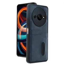 Newface Xiaomi Redmi A3 4G Kılıf Sara Kartvizitli Deri Kılıf - Lacivert