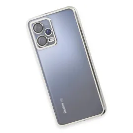 Newface Xiaomi Redmi Note 12 5G Kılıf Razer Lensli Silikon - Gümüş