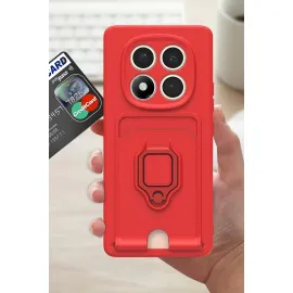 Newface Xiaomi Redmi Note 14 Pro 5G Kılıf Zuma Kartvizitli Yüzüklü Silikon - Yeşil