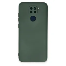 Newface Xiaomi Redmi Note 9 Kılıf Nano Içi Kadife Silikon - Koyu Yeşil