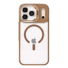 Joko Apple Iphone 17 Pro Remim Lensli Magsafe Standlı Kapak - Kahverengi