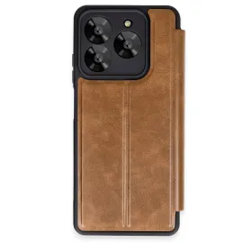 Newface General Mobile Era 50 Kılıf Flip Cover - Taba