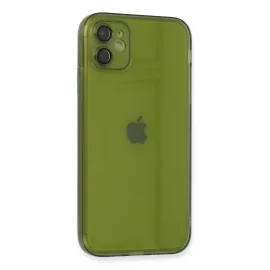 Newface Iphone 12 Kılıf Fly Lens Silikon - Yeşil