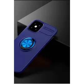 Newface Iphone 12 Mini Kılıf Range Yüzüklü Silikon - Mavi