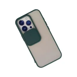 Newface Iphone 13 Pro Kılıf Palm Buzlu Kamera Sürgülü Silikon - Yeşil