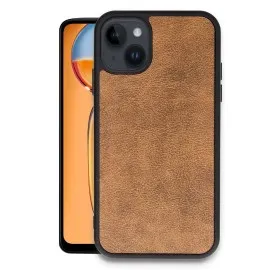 Newface Iphone 15 Kılıf Aras Deri Kapak - Taba