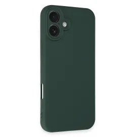 Newface Iphone 16 Plus Kılıf Nano Içi Kadife Silikon - Koyu Yeşil