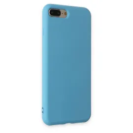 Newface Iphone 7 Plus Kılıf Nano Içi Kadife Silikon - Mavi