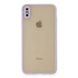 Newface iPhone XS Max Kılıf Montreal Silikon Kapak - Mor