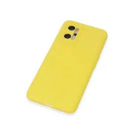 Newface Realme 9I 4G Kılıf Nano Içi Kadife Silikon - Sarı