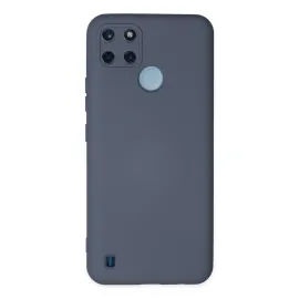 Newface Realme C25Y Kılıf Nano Içi Kadife Silikon - Gri