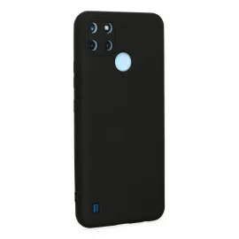 Newface Realme C25Y Kılıf Nano Içi Kadife Silikon - Siyah