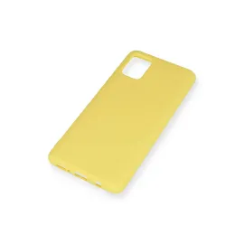 Newface Samsung Galaxy A51 Kılıf Nano Içi Kadife Silikon - Sarı