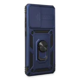 Newface Samsung Galaxy A73 5G Kılıf Pars Lens Yüzüklü Silikon - Lacivert