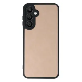 Newface Samsung Galaxy M15 Kılıf Aras Deri Kapak - Pudra