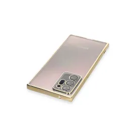 Newface Samsung Galaxy Note 20 Ultra Kılıf Razer Lensli Silikon - Gold