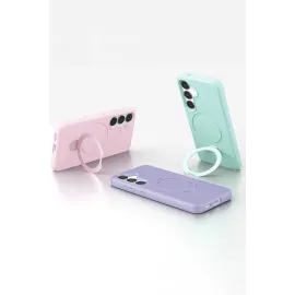 Newface Samsung Galaxy S25 Regal Magsafe Standlı Kapak - Derin Mor