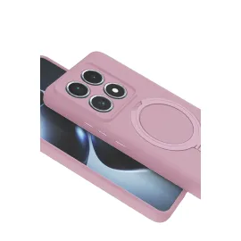 Newface Xiaomi Mi 14T Pro Regal Magsafe Standlı Kapak - Açık Pembe