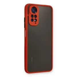 Newface Xiaomi Redmi Note 11 Kılıf Montreal Silikon Kapak - Kırmızı