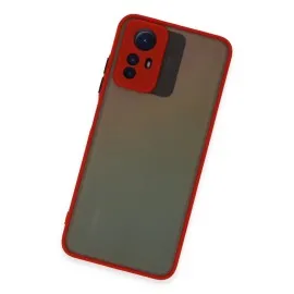 Newface Xiaomi Redmi Note 12S Kılıf Montreal Silikon Kapak - Kırmızı