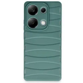 Newface Xiaomi Redmi Note 13 Pro 4G Kılıf Bibercas Silikon Kapak - Koyu Yeşil