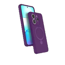 Newface Xiaomi Redmi Note 14 4G Regal Magsafe Standlı Kapak - Derin Mor