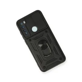 Newface Xiaomi Redmi Note 8 Kılıf Pars Lens Yüzüklü Silikon - Siyah