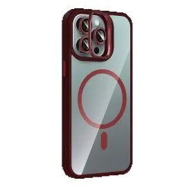 Joko Apple Iphone 14 Pro Max Remim Lensli Magsafe Standlı Kapak - Bordo
