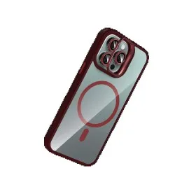 Joko Apple Iphone 15 Pro Max Remim Lensli Magsafe Standlı Kapak - Bordo