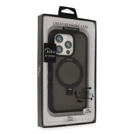 Joko Iphone 15 Pro Zorda Airbag Magsafe Standlı Kapak - Titan Gri